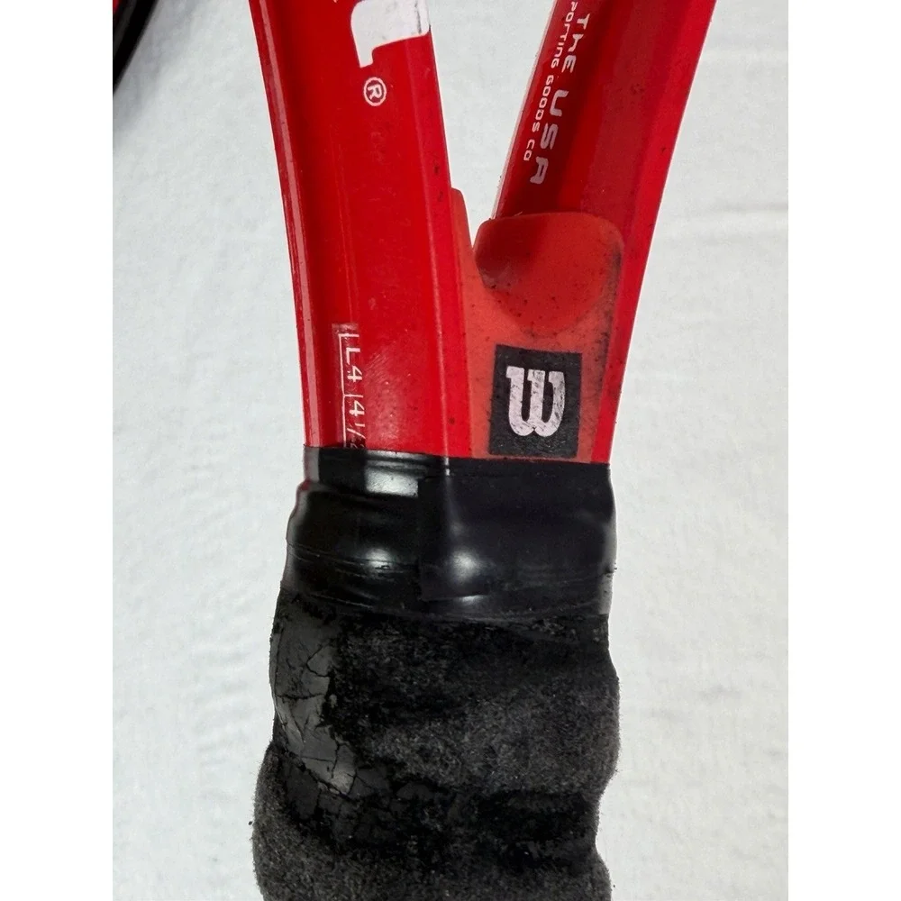 Wilson Impact Titanium Volcanic Frame Tennis Racquet L4 4 1/2 Power Bridge Case‎